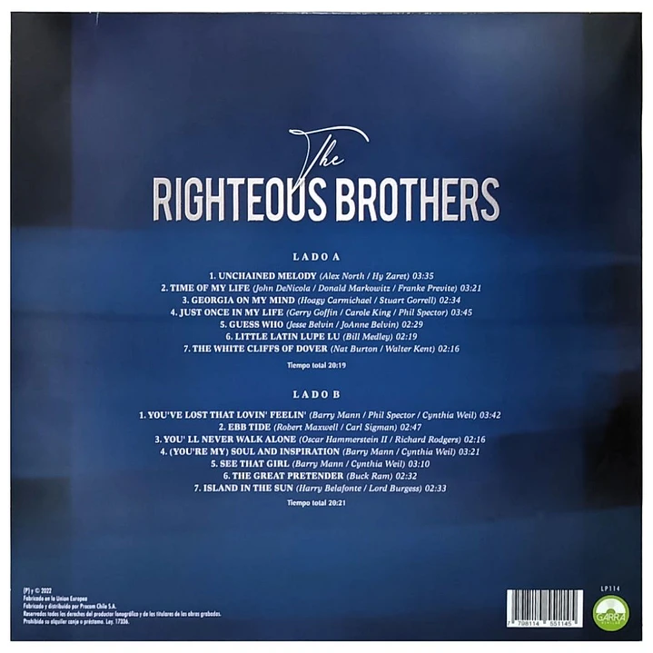 RIGHTEOUS BROTHERS - GRANDES CANCIONES / VINILO 2