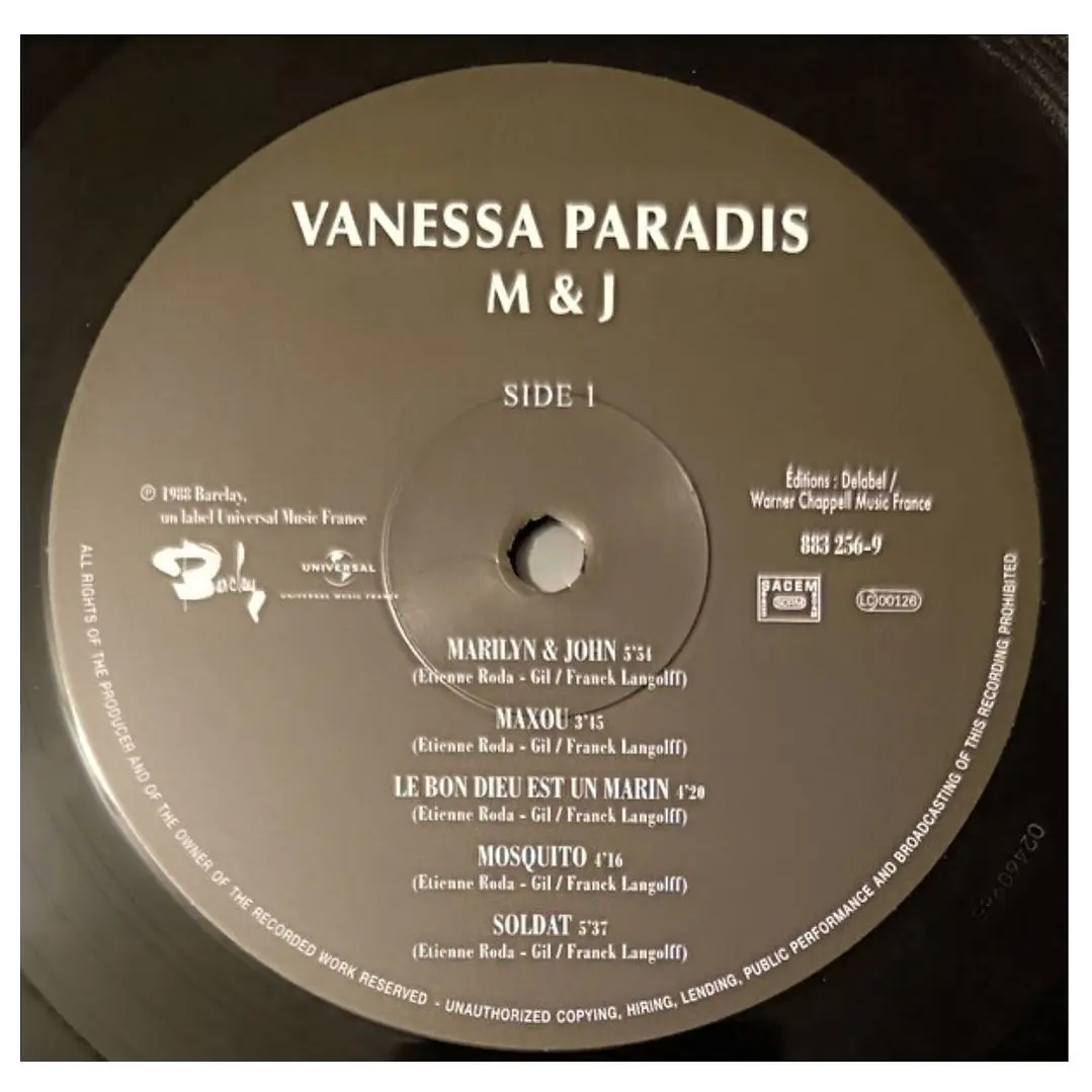VANESSA PARADIS - M & J / VINILO 6
