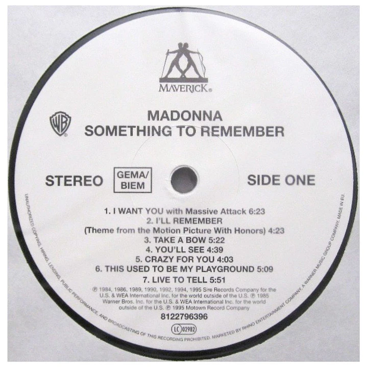MADONNA - SOMETHING TO REMEMBER (ABIERTO) / VINILO ABIERTO 5