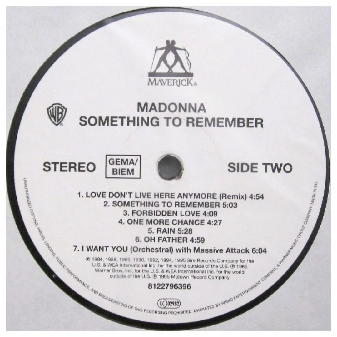 MADONNA - SOMETHING TO REMEMBER (ABIERTO) / VINILO ABIERTO 6