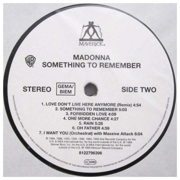 MADONNA - SOMETHING TO REMEMBER (ABIERTO) / VINILO ABIERTO 6