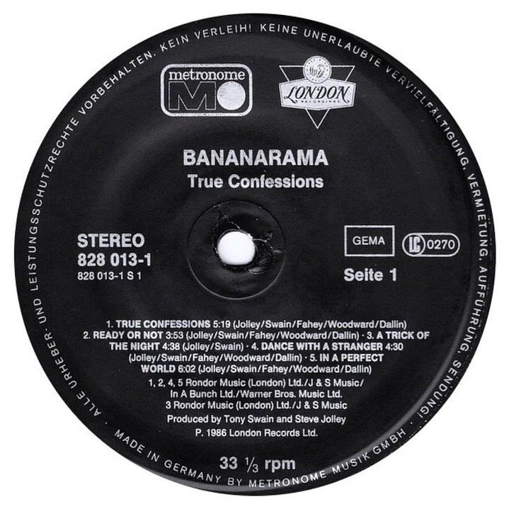 BANANARAMA - TRUE CONFESSIONS / VINILO USADO 5