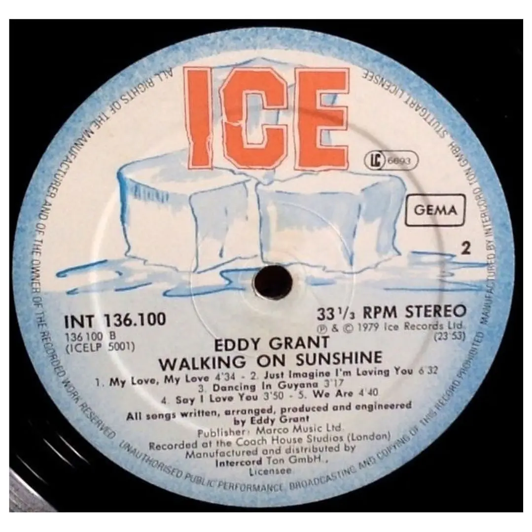 EDDY GRANT - WALKING ON SUNSHINE / VINILO USADO 4