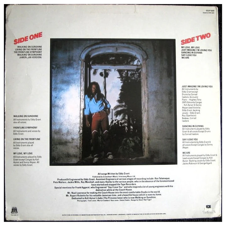 EDDY GRANT - WALKING ON SUNSHINE / VINILO USADO 5
