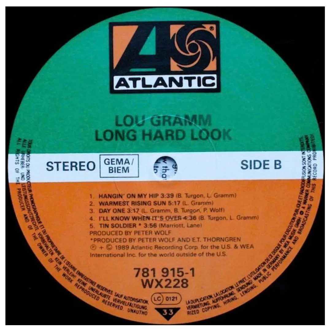 LOU GRAMM - LONG HARD LOOK / VINILO USADO 6