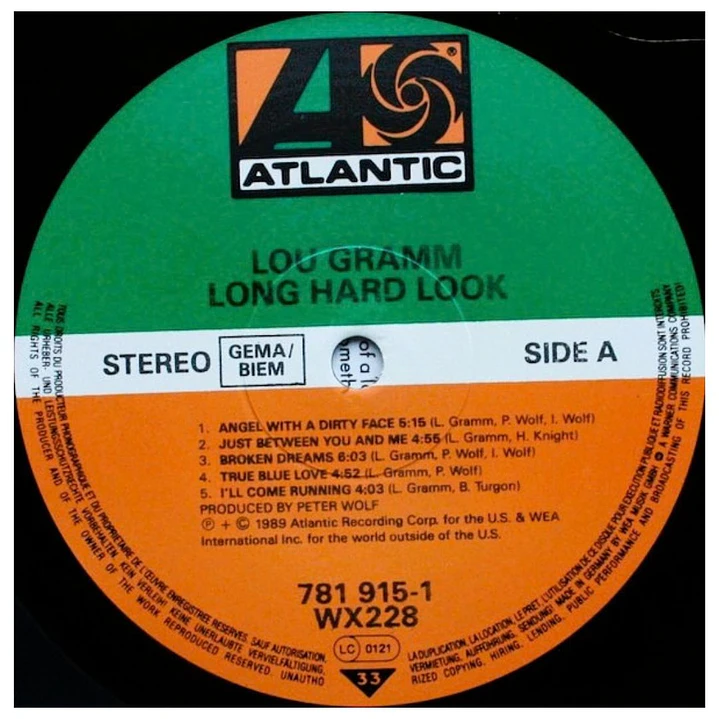 LOU GRAMM - LONG HARD LOOK / VINILO USADO 5