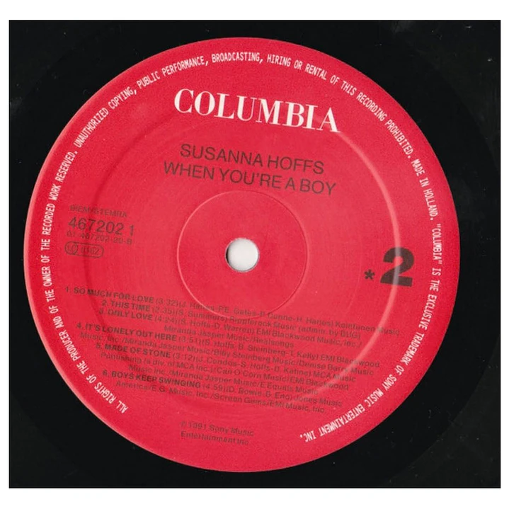 SUSANNA HOFFS - WHEN YOU'RE A BOY / VINILO USADO 6