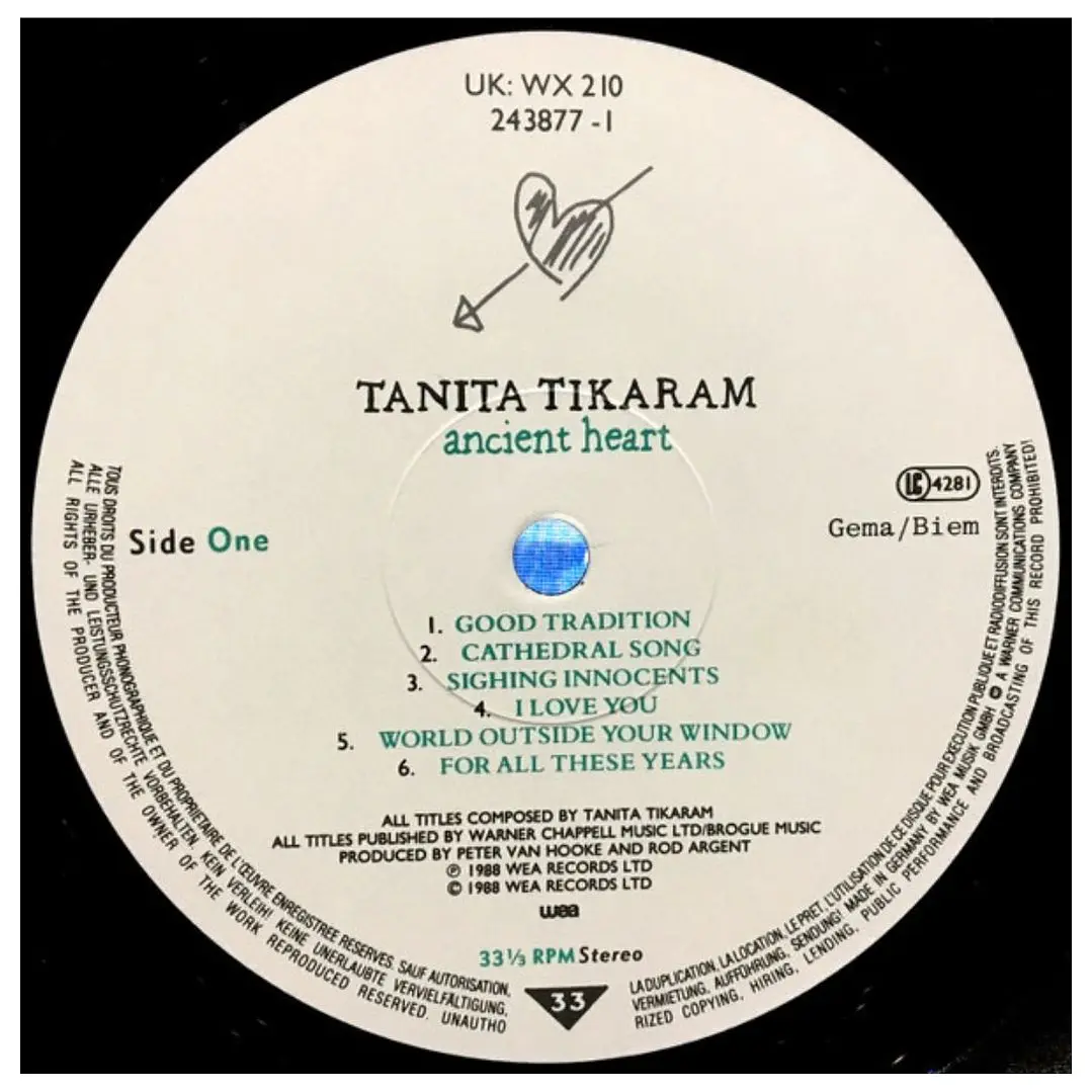 TANITA TIKARAM - ANCIENT HEART / VINILO USADO 5
