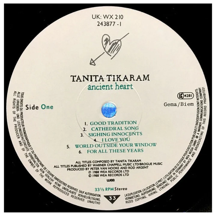 TANITA TIKARAM - ANCIENT HEART / VINILO USADO 5