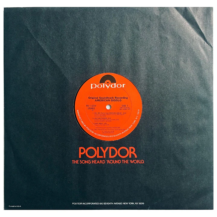 AMERICAN GIGOLO - SOUNDTRACK / VINILO USADO 3