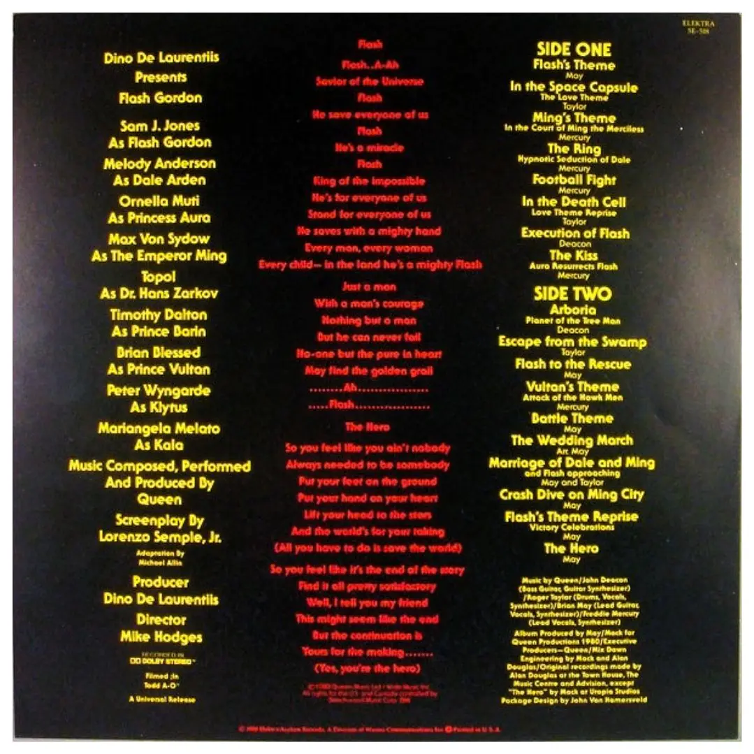QUEEN - FLASH GORDON O.S.T. / VINILO USADO 4