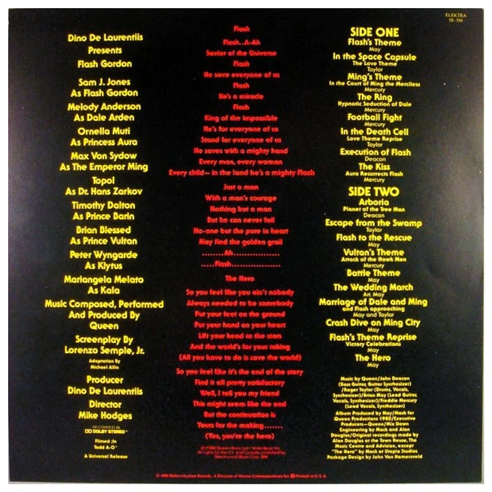 QUEEN - FLASH GORDON O.S.T. / VINILO USADO 4