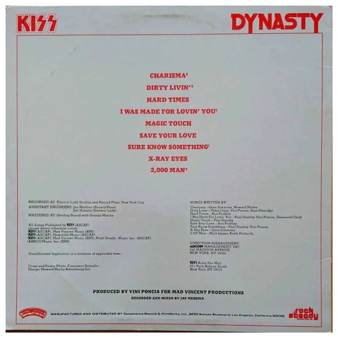 KISS - DYNASTY / VINILO USADO 2