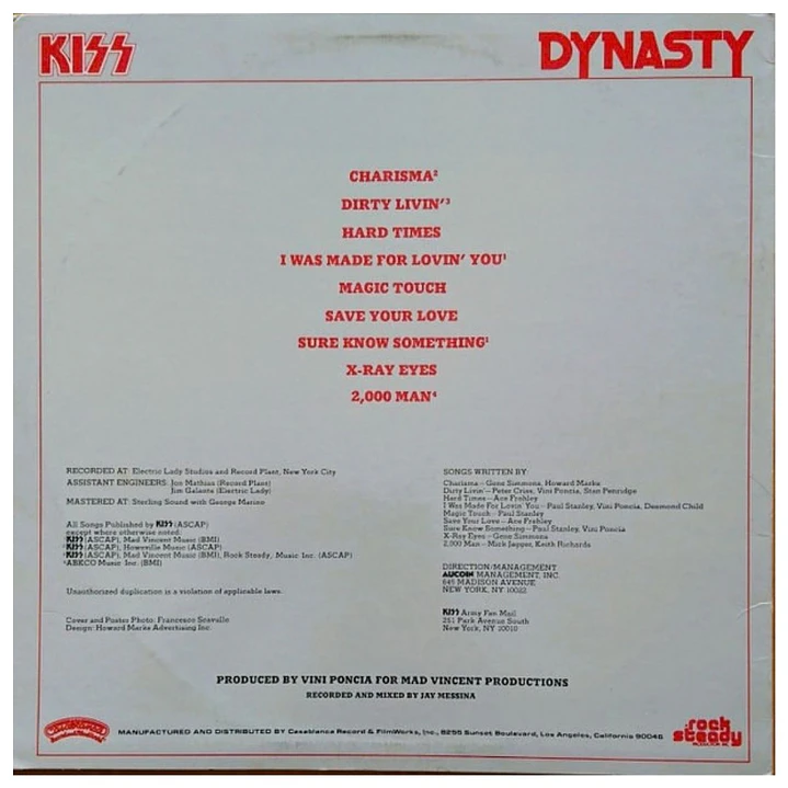 KISS - DYNASTY / VINILO USADO 2