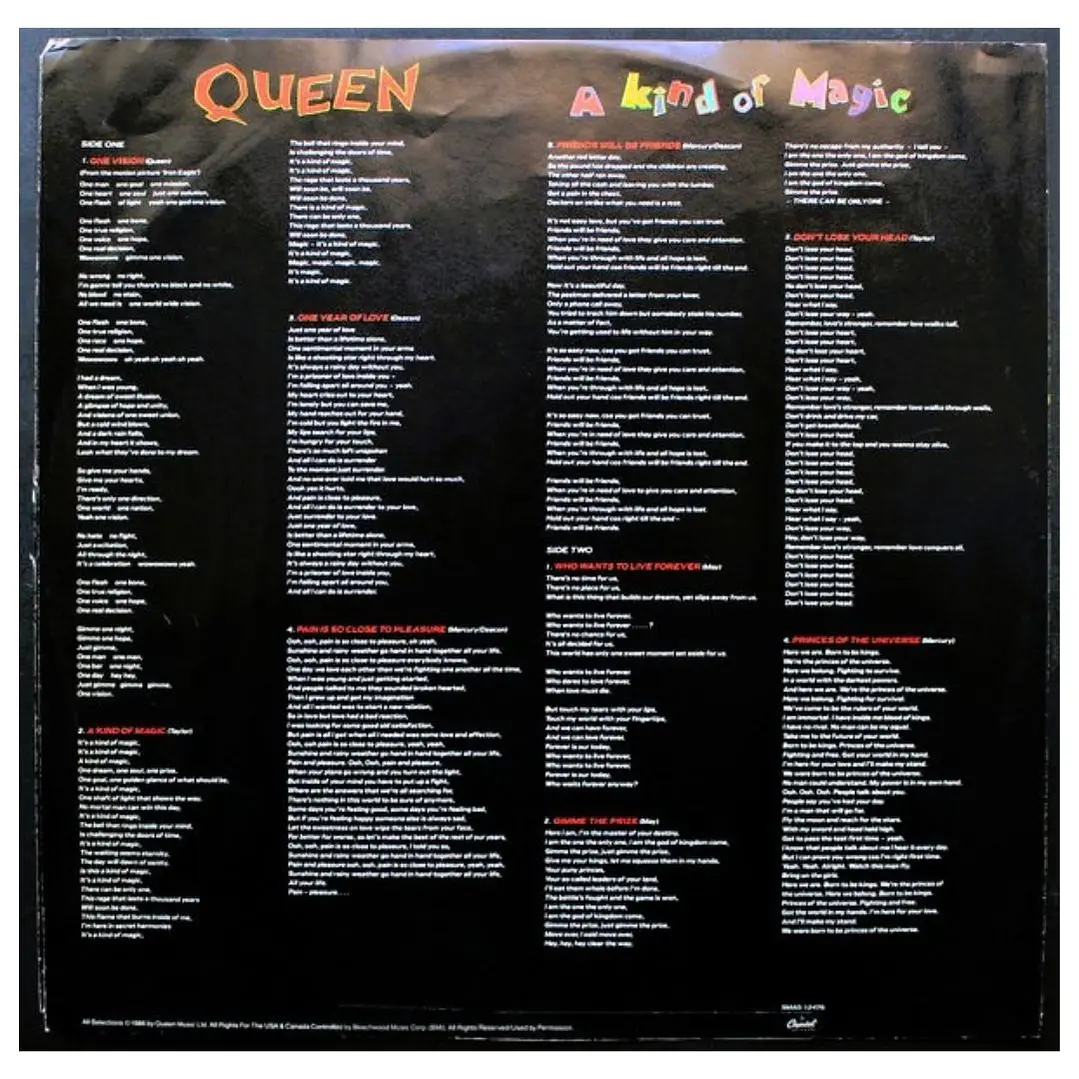 QUEEN - A KIND OF MAGIC / VINILO USADO 5