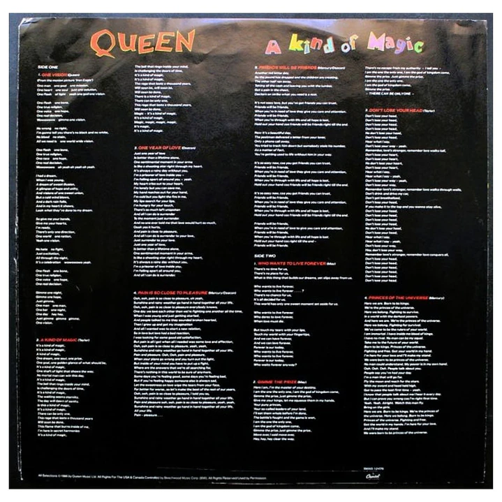 QUEEN - A KIND OF MAGIC / VINILO USADO 5