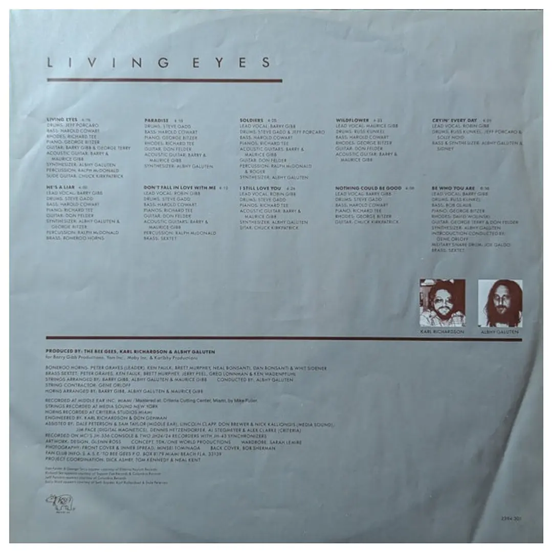 BEE GEES - LIVING EYES (GATEFOLD) / VINILO USADO 3