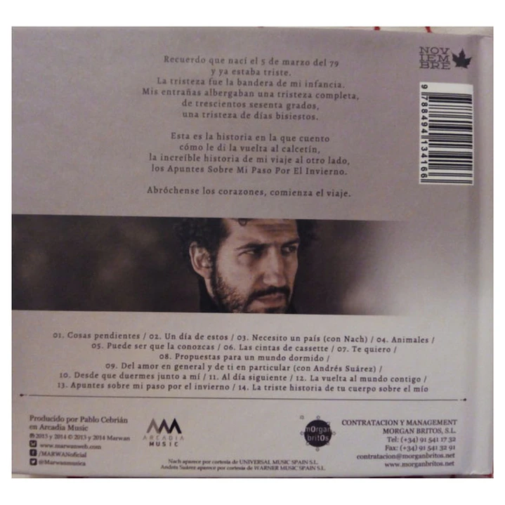 MARWAN - APUNTES SOBRE MI PASO POR EL INVIERNO (CD+LIBRO) / CD 2