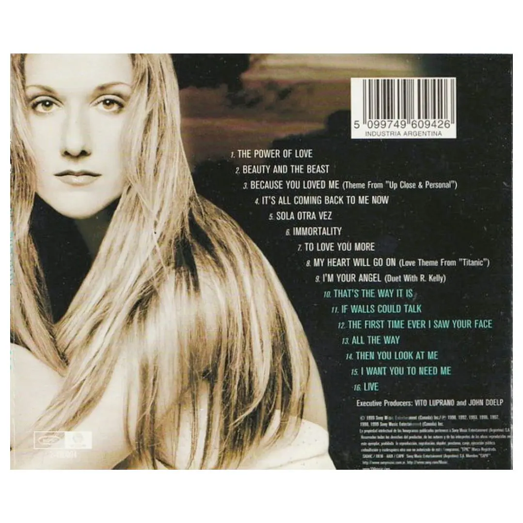 CELINE DION - ALL THE WAY: A DECADE OF SONG / CD USADO 2