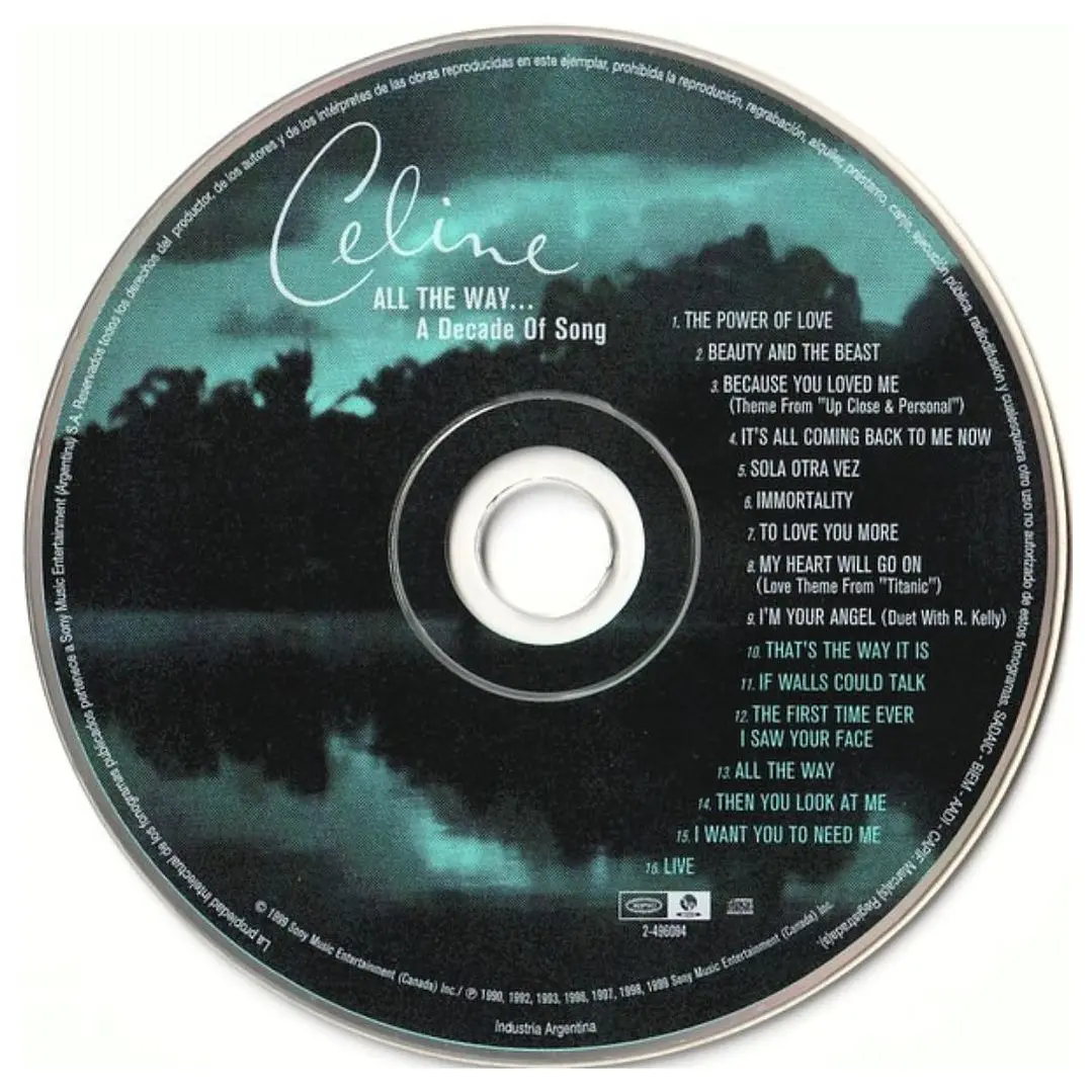 CELINE DION - ALL THE WAY: A DECADE OF SONG / CD USADO 3