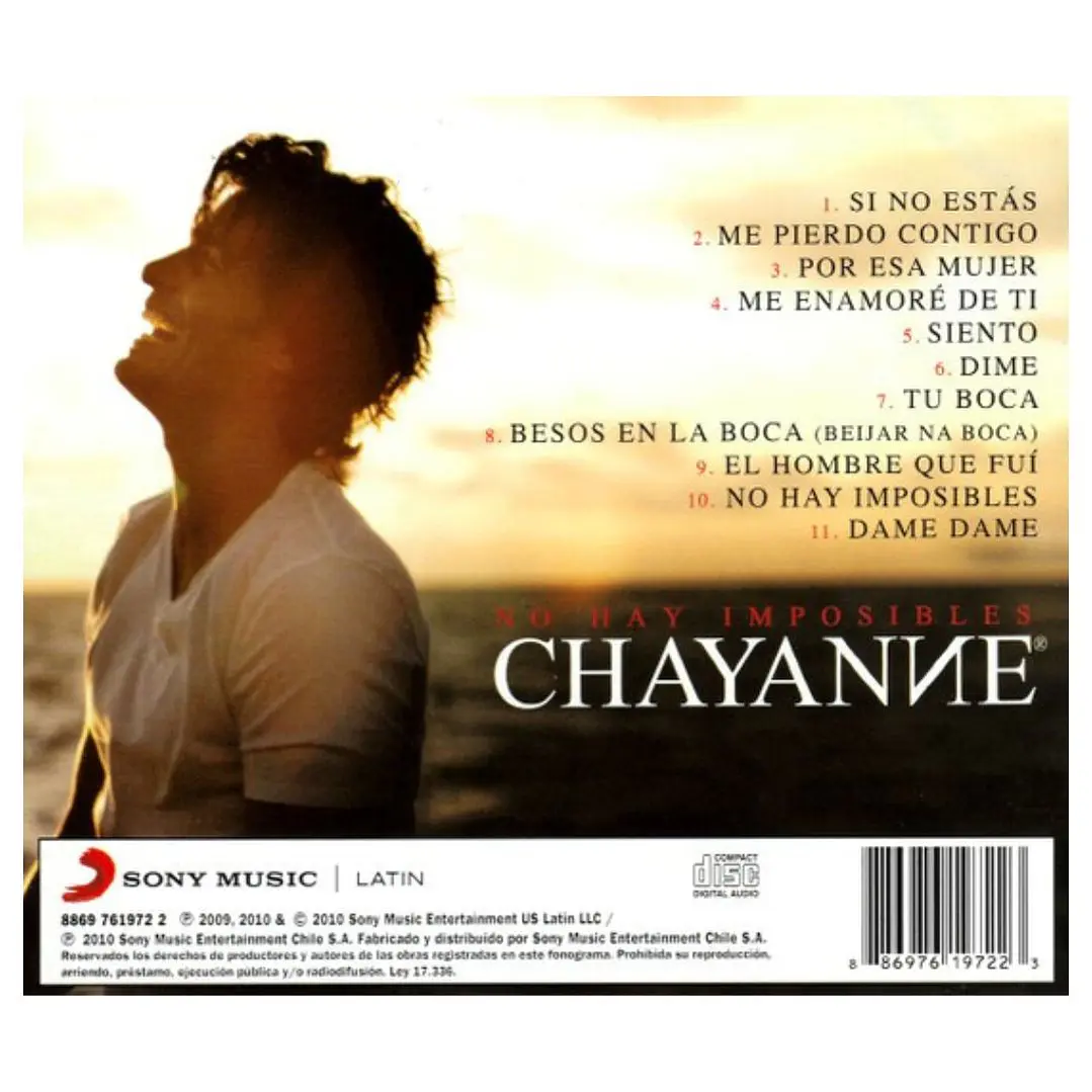 CHAYANNE - NO HAY IMPOSIBLES / CD USADO 2