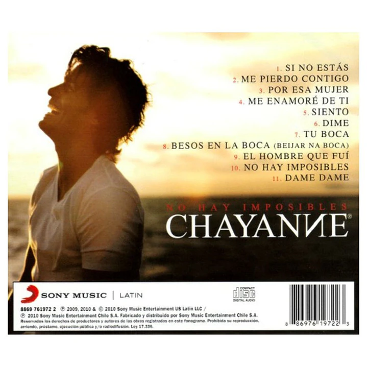 CHAYANNE - NO HAY IMPOSIBLES / CD USADO 2