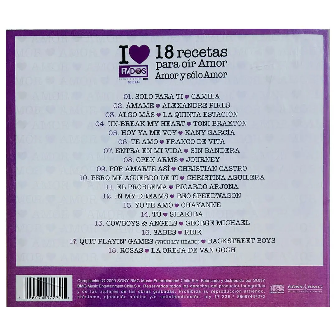 I LOVE FM2 - 18 RECETAS PARA OIR AMOR AMOR Y SOLO AMOR / CD USADO 2