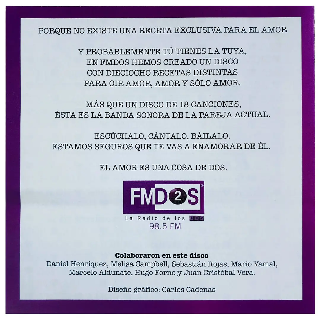 I LOVE FM2 - 18 RECETAS PARA OIR AMOR AMOR Y SOLO AMOR / CD USADO 4