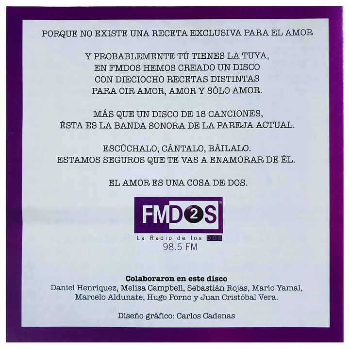 I LOVE FM2 - 18 RECETAS PARA OIR AMOR AMOR Y SOLO AMOR / CD USADO 4