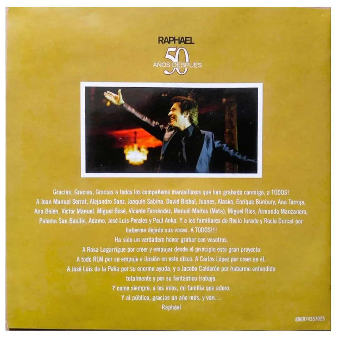 RAPHAEL - 50 AÑOS DESPUES (CD+DVD) / CD USADO 5