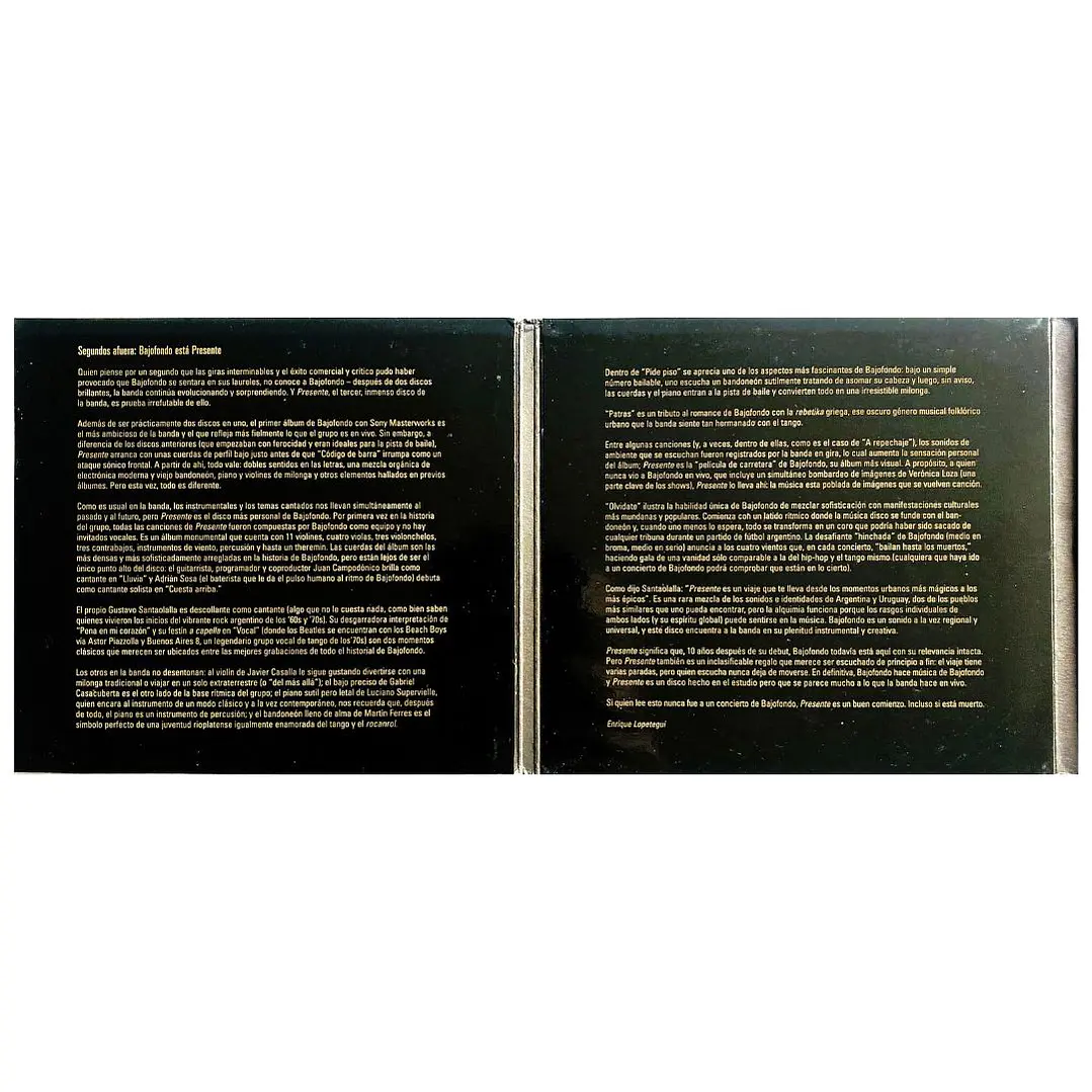 BAJOFONDO - PRESENTE (DIGIPACK) / CD USADO 5