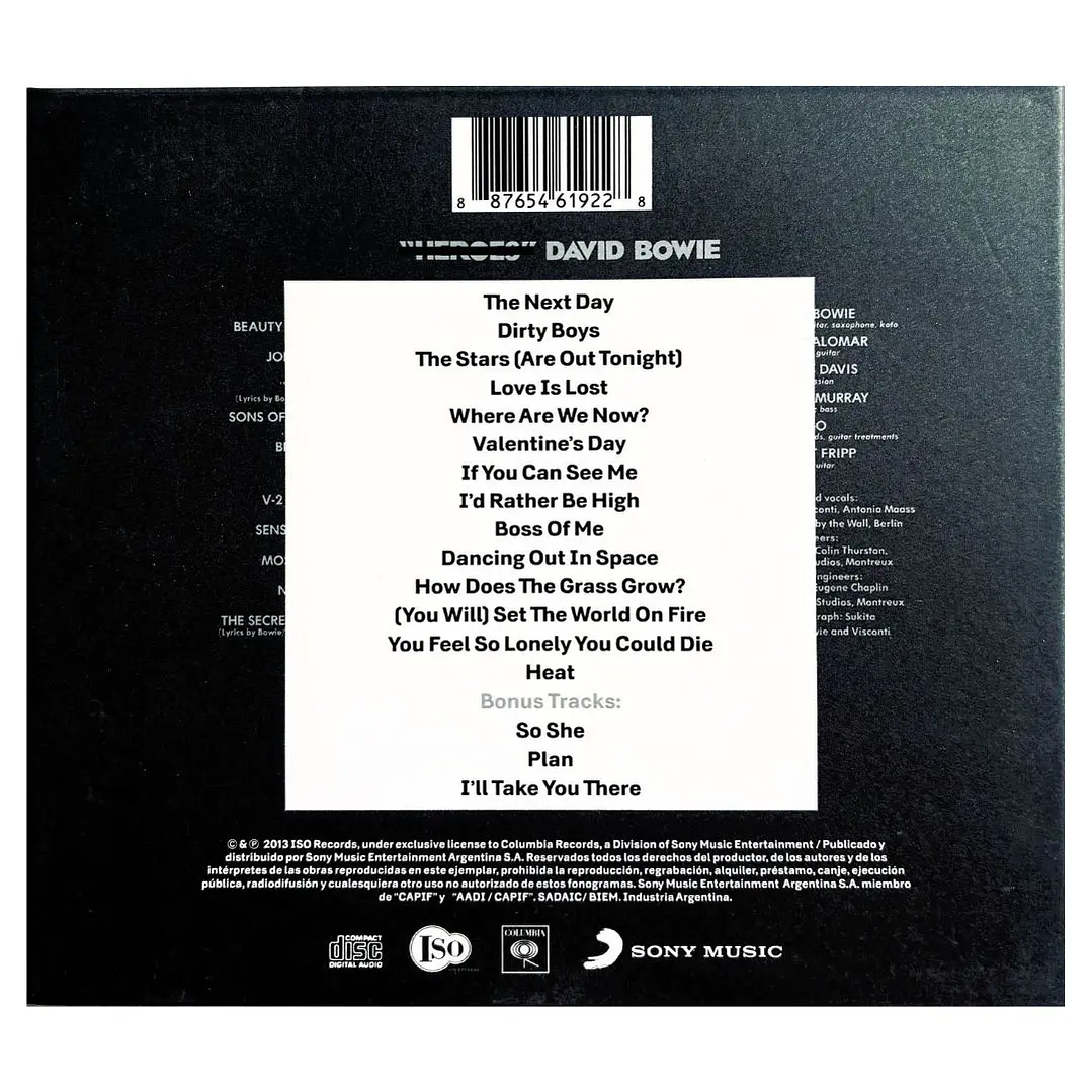 DAVID BOWIE - THE NEXT DAY (DELUXE ED) / CD USADO 2