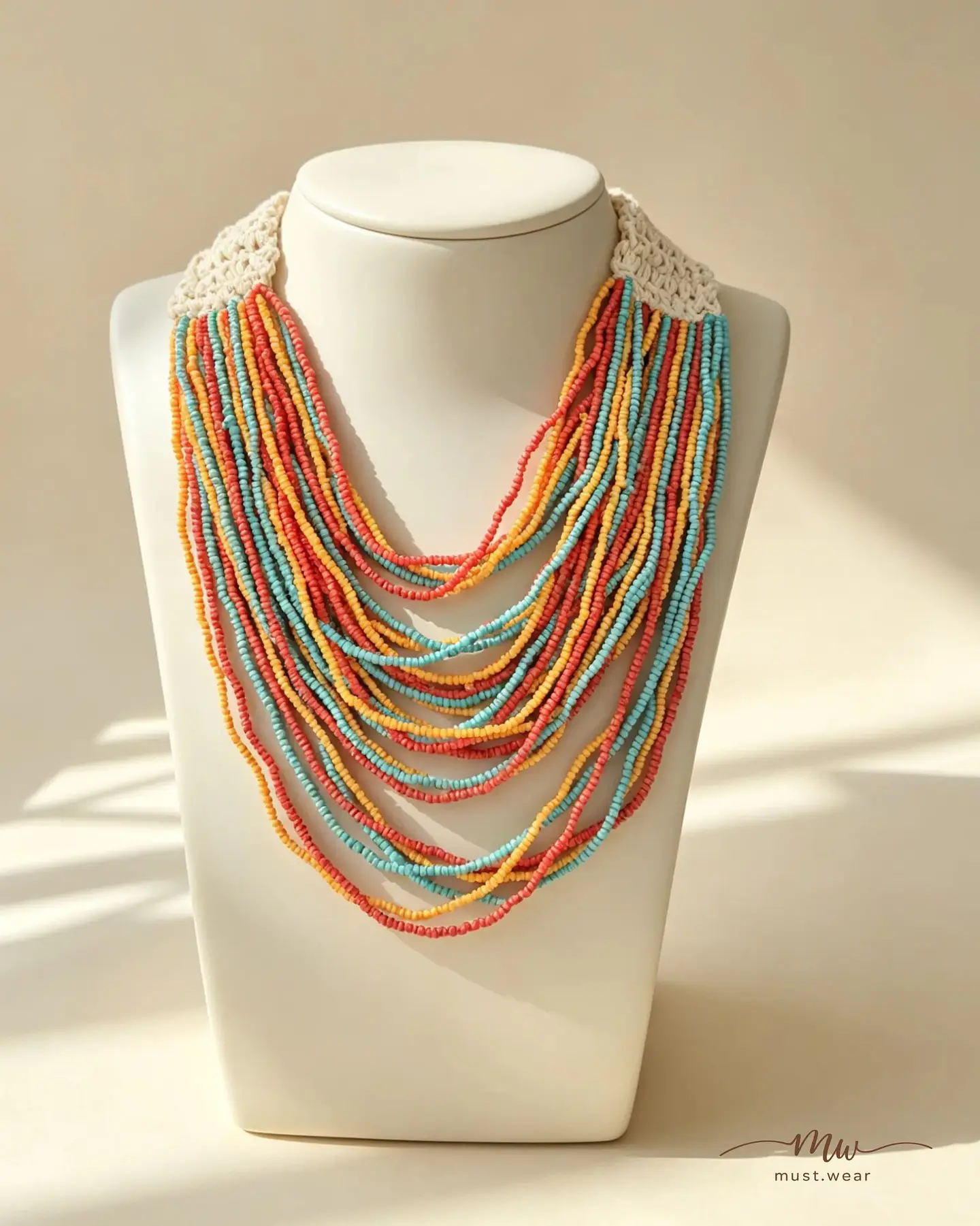 Colar Cascata multicor  1