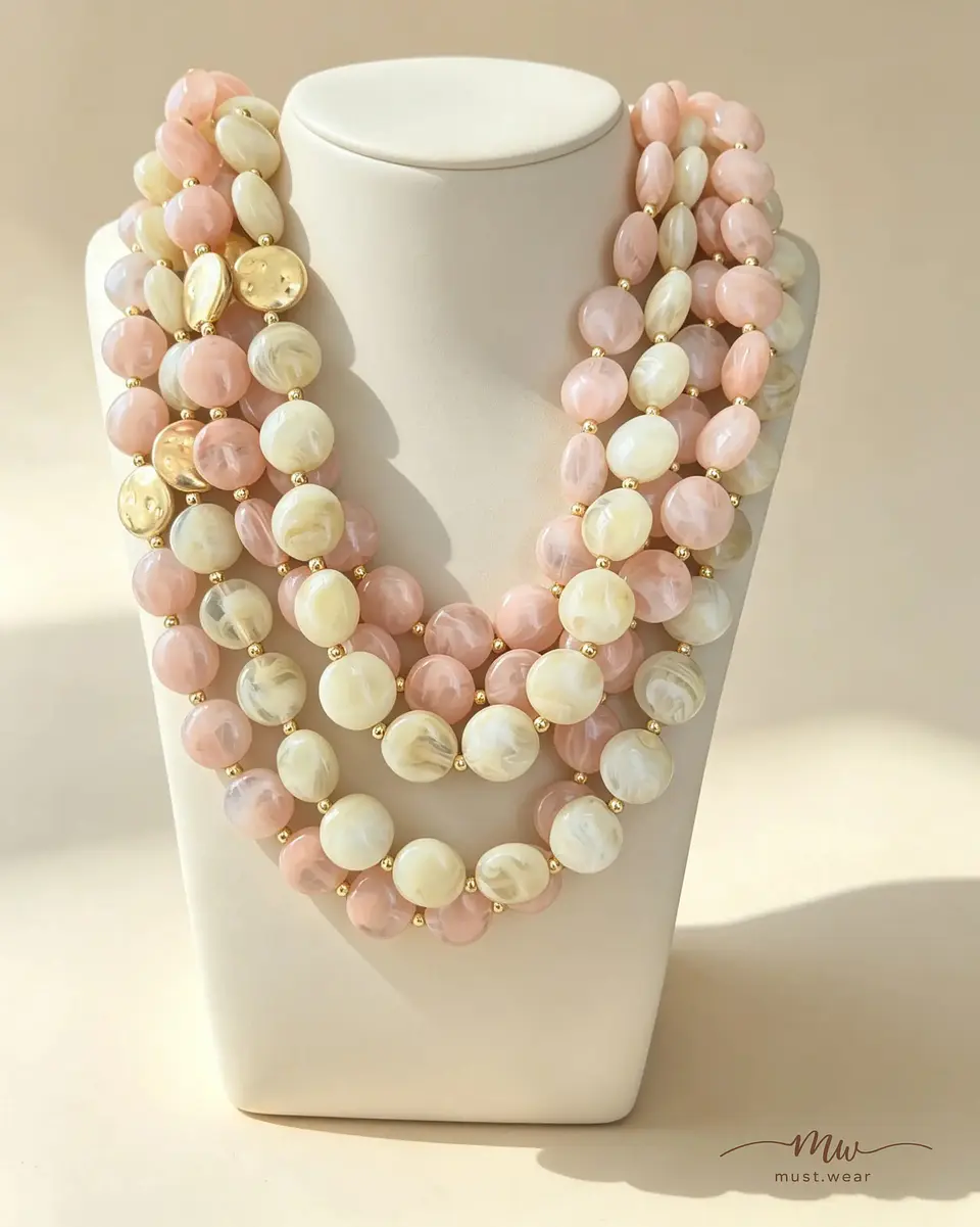 Colar Pérola Rosa  1
