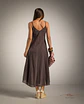 Vestido comprido em linho rústico Siena - Thumbnail 3