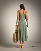 Vestido comprido em linho rústico Siena - Thumbnail 3