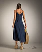 Vestido comprido em linho rústico Siena - Thumbnail 3