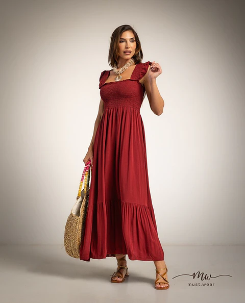 Vestido comprido Duna