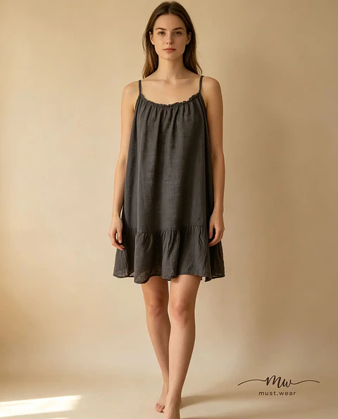 Vestido curto de alças Nara