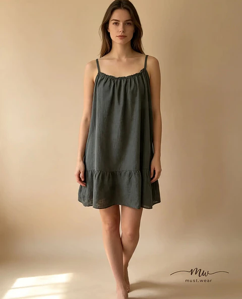 Vestido curto de alças Nara