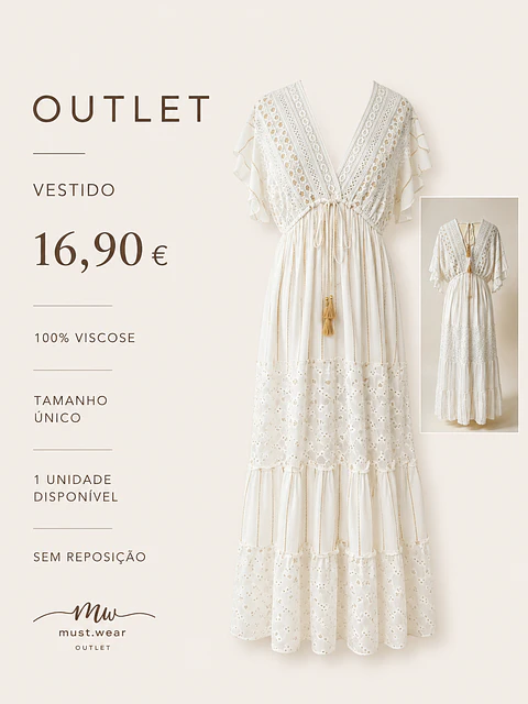 Vestido boho branco 