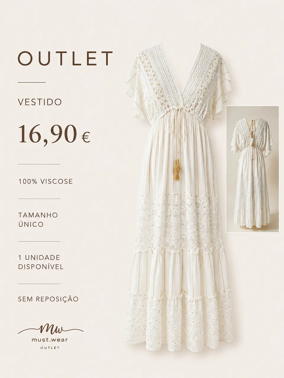 Vestido boho branco  1