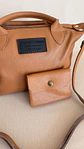 Mala + Porta-moedas em Couro Genuíno Camel - Thumbnail 2