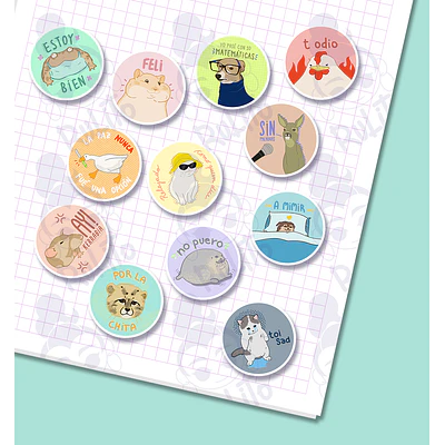 Set stickers - Animalitos moods
