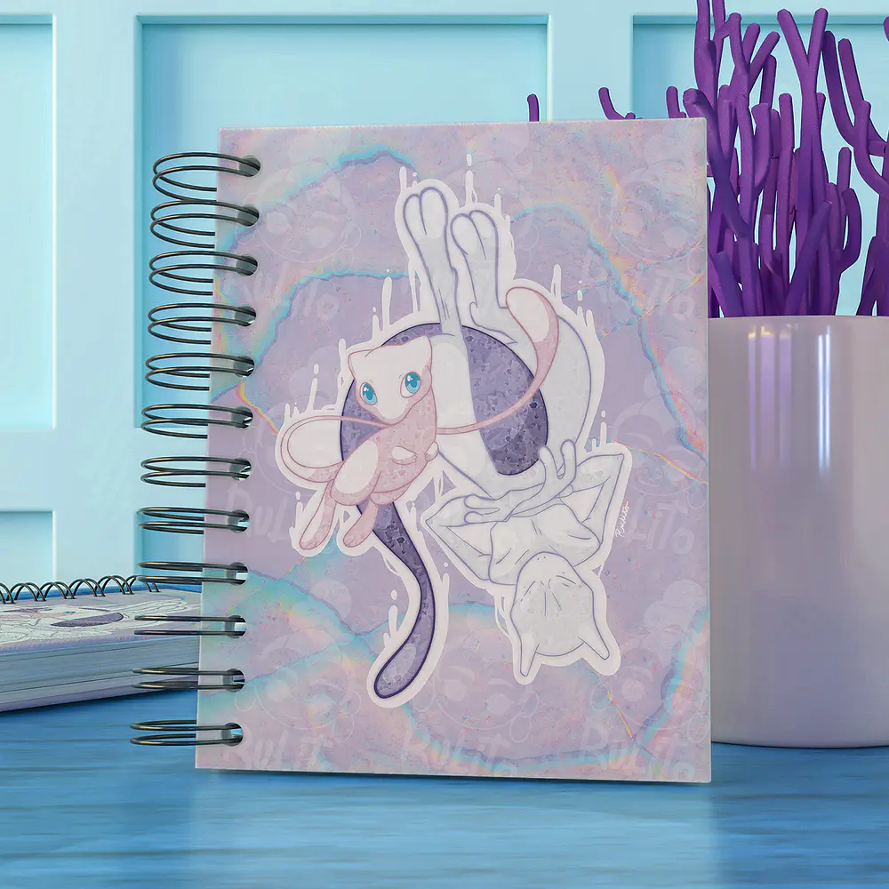 Cuaderno Mew y Mewtwo