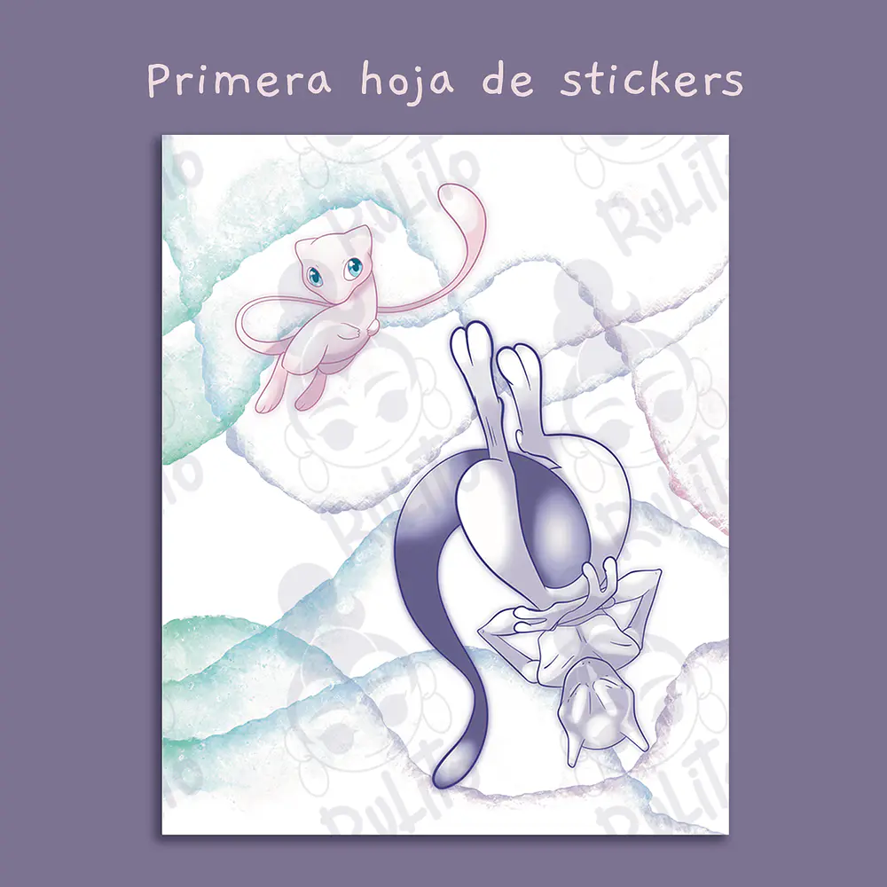Cuaderno Mew y Mewtwo