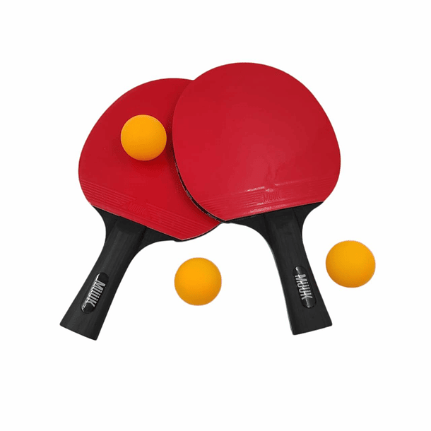 Set Paletas De Ping Pong + Pelotas Muuk 2