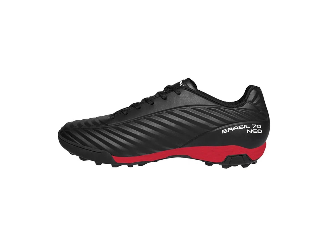 Zapato de Futbolito Penalty Brasil 70 Neo Negro/Rojo 2