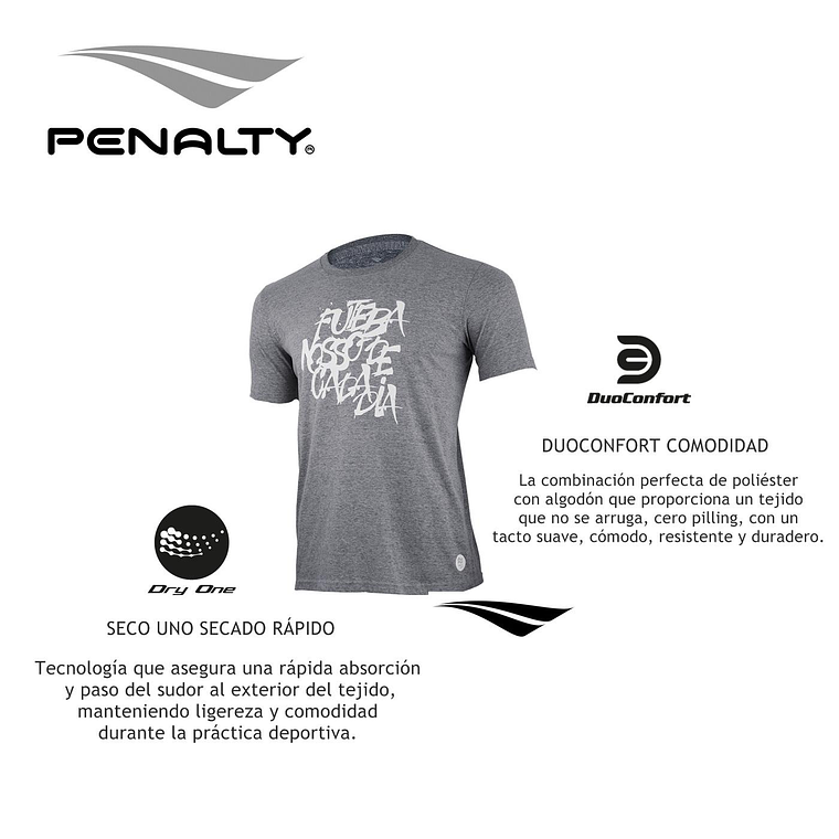 Polera Penalty Futbol Diario Negro 2