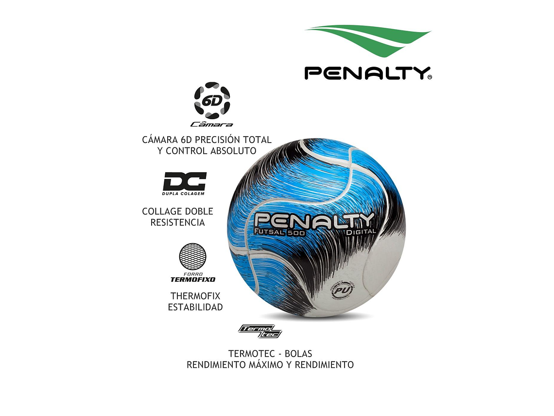 Balon de Futsal Penalty Digital 500 Term 2